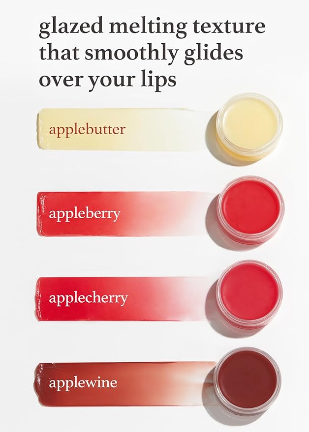 NOONI Korean Vegan Lip Oil - Applecherry, 0.12 Fl Oz + Appleberry Korean Lip Tinting Butter, 42 oz. Bundle