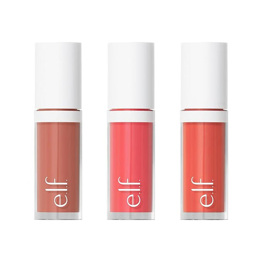 e.l.f. Camo Liquid Blush, Set of 3, Includes Dusty Rosé, Pinky Promise & Coral Crush