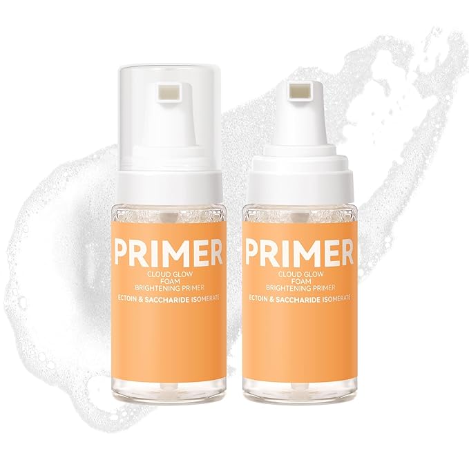 Hydrating Face Prime, Cloud Glow Foam Prime For Flawless, Smooth Skin, Mousse Foam Base, Blur + Pore Minimize+ Fine Lines,Moisturizing & Smoothing Primer With Sodium Hyaluronate