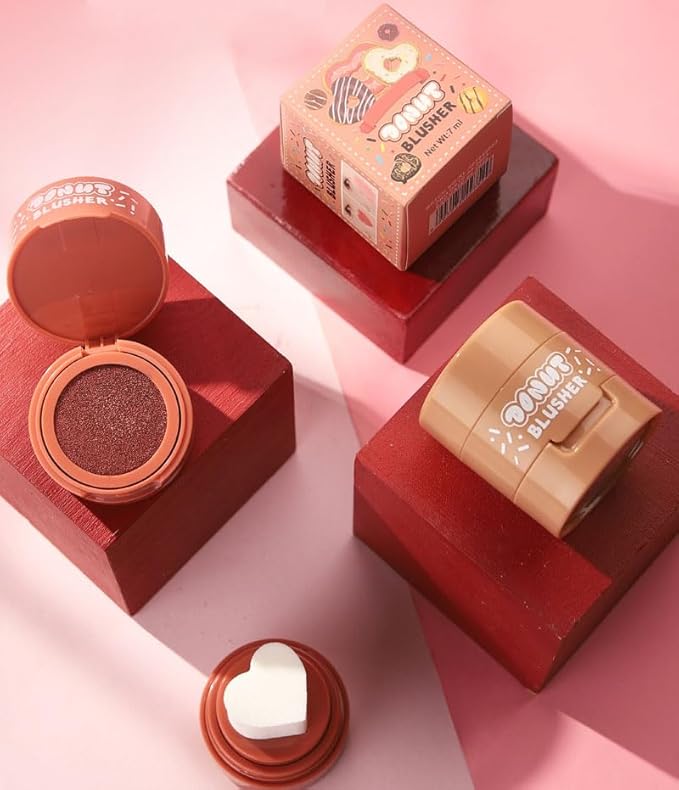 Stamp Liquid Blush Stamp Blush with Heart Shaped Applicator Natural Long Lasting Blush, Light and Airy Makeup for Women (1)