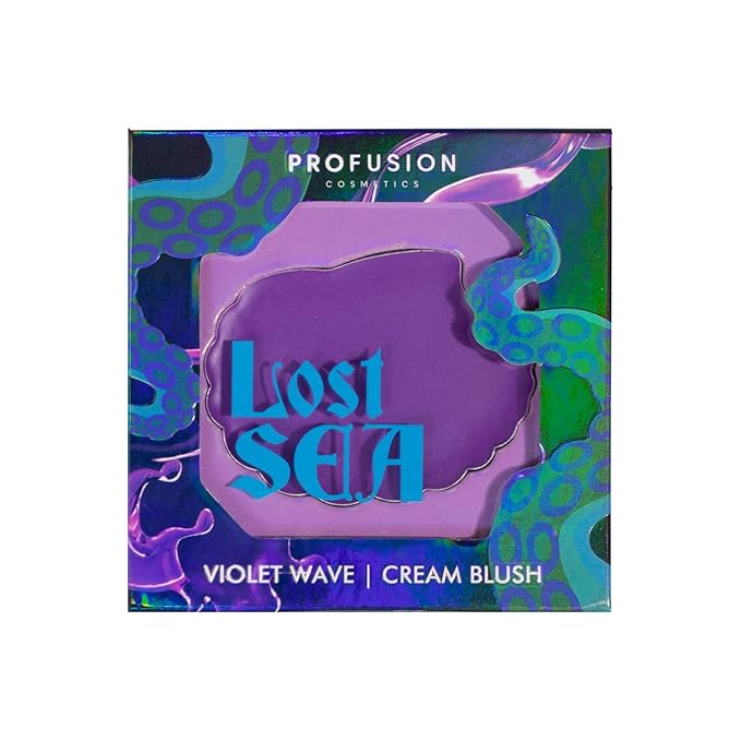 Profusion Cosmetics Sea Witch Cream Blush, Channel Your Inner Siren for Mesmerizing Look, Get Mermaid Glow and Achieve Stunning Cheek Color with Sea Witch Cream Blush (Violet Wave, 1)