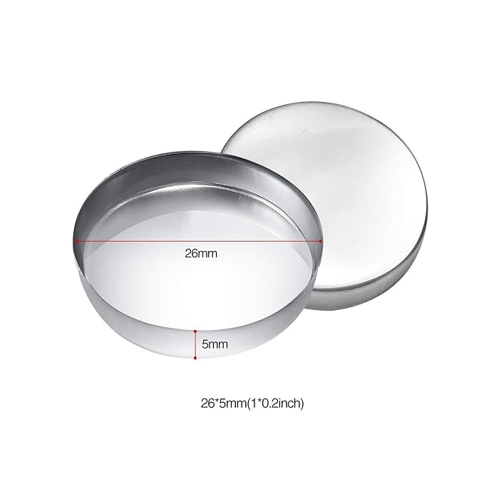 Allwon 56 Pack Empty Round Metal Pans Size 26mm for Eyeshadow Palette Magnetic Makeup Palette (Height:5mm)