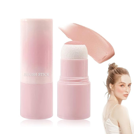 Matte Contour Blush Stick for Cheeks and Face - Buildable Shimmer Facial Blusher Shades - Blendable Cosmetic Makeup 04