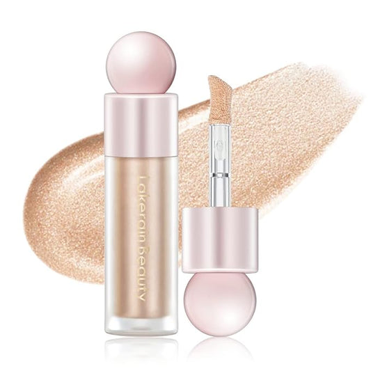Liquid Highlighter Makeup, Natural Silky Shimmer Finish Liquid Face Highlighter, Highly Pigmented, Lightweight, Blendable, Soft Cream Highlighter For Face (#02 Champagne Shimmer)