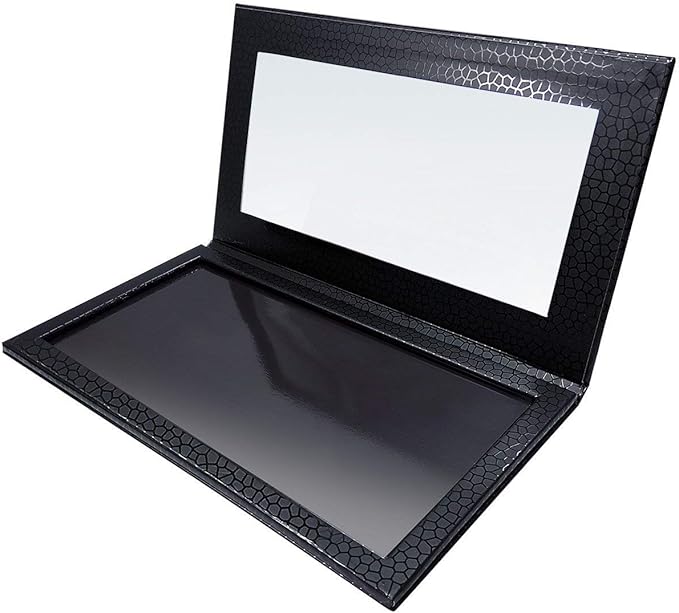 Allwon Magnetic Palette Empty Eyeshadow Makeup Palette with Shatterproof Mirror for Eyeshadow Lipstick Blush Powder (Black)