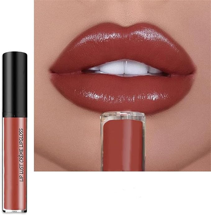 Kayswnag 12 Color Cream Texture Waterproof Lipstick, Lip Gloss Lip Lust Creme Lipgloss Liquid Lipstick,Waterproof Long Lasting Velvet Lip Gloss (12#)