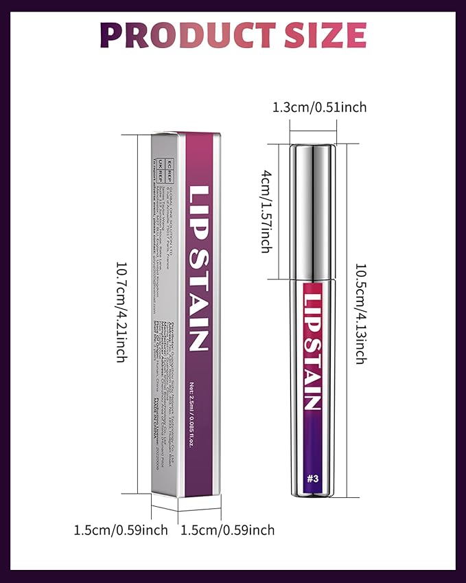 Peel Off Lip Stain Tattoo, Long Lasting Lip Liner Stain Peel Off Matte Nude Lipgloss Hot Pink Lipstick, Waterproof Smudge Proof High Pigmented Color Peel Off Lipstain Tint Women Lip Makeup Gift-03