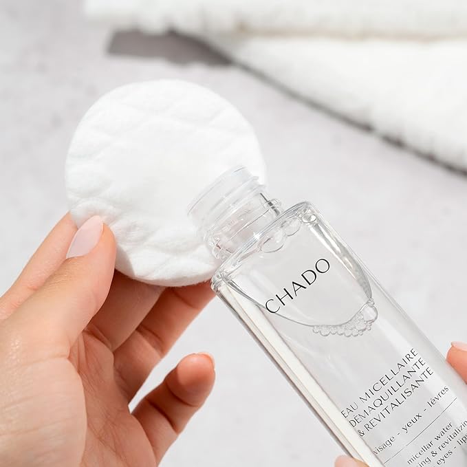 CHADO Cleansing and Revitalizing Micellar Water | Facial Cleanser and Makeup Remover for Sensitive Skin | Alcohol Free | Cruelty Free | Gentle and Revitalizing for All Skin Types – 100 ml.