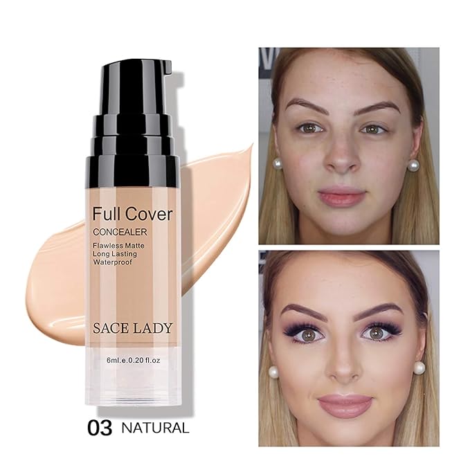 3Pcs Face Make Up Set Full Coverage Concealer & Cream Corrector & Pores Gold Primer Set, Poreless Smooth Flawless Makeup Perfect Cover Up Blemishes Dark Spots Eye Circles Imperfections