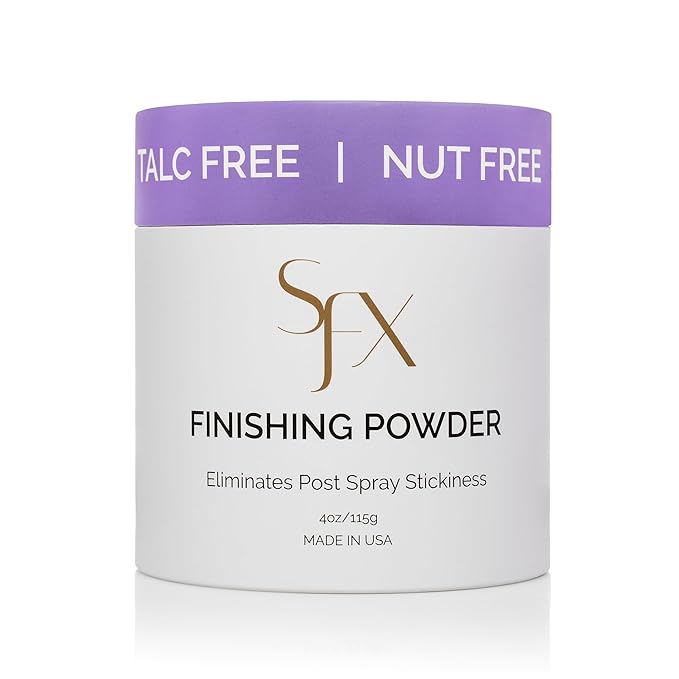 SunFX Post Spray Tan Translucent Finishing Powder | Talc-Free Bronzing & Setting Powder | Lightweight Shimmer Glow Enhancer | Vegan, Non-Comedogenic, Matte Finish | Sunless Tanning (lavender Haze)