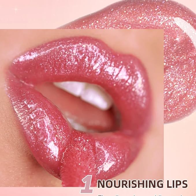 Lipgloss Moisturizing Glossy Finish All-Day Wear Shine Oil Lip Shimmer Clear