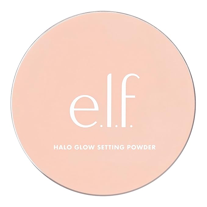 e.l.f. Halo Glow Soft Focus Setting Powder, Silky Setting Powder For Creating Soft Glow Without Shine, Smooths Pores & Lines, Light Pink