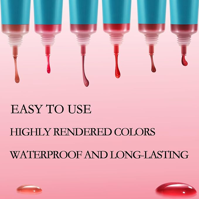 2 Pcs Liquid Blush, Long-lasting Liquid Blush for Cheeks and Eyes, High-pigment Color Lightweight Glowy Natural Facial Contouring