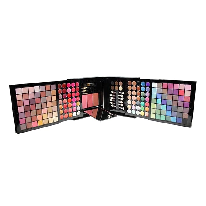 Pure Vie 177 Color All-in-One Holiday Gift Makeup Set Cosmetic Essential Starter Bundle Include Eyeshadow Palette Lipstick Concealer Blush Mascara Foundation Face Powder- Makeup Kit for Women Full Kit