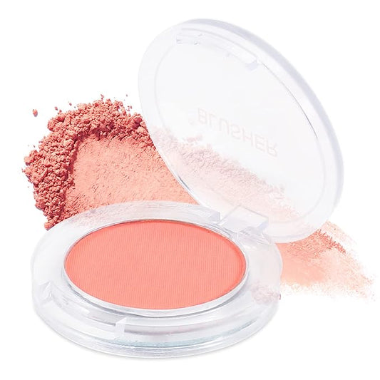 Boobeen Single Color Blush Face Blush Palette Matte Baked Makeup Blush Powder High Pigment Pressed Blush, Long-lasting Colorful, Blends Easily, Lightweight