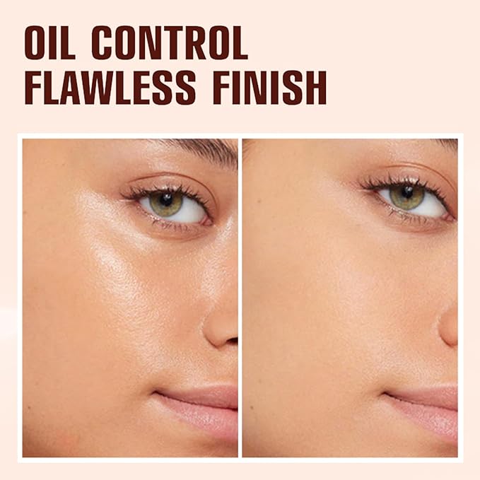 Oil Control Face Pressed Powder,Matte Flawless Long Lasting Setting Powder Makeup,Lightweight Waterproof Cruelty Free Compact Powders Foundation,0.35 oz(CLASSIC IVORY)