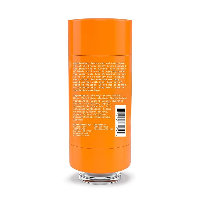 Carpe ~NEW~ Sweat Absorbing Translucent Mineral Powder - Mess-free Loose Powder Makeup That Controls Oil & Sweat Shine - Makeup Setting Powder For Oily Skin - Matte Finish Gentle on Skin