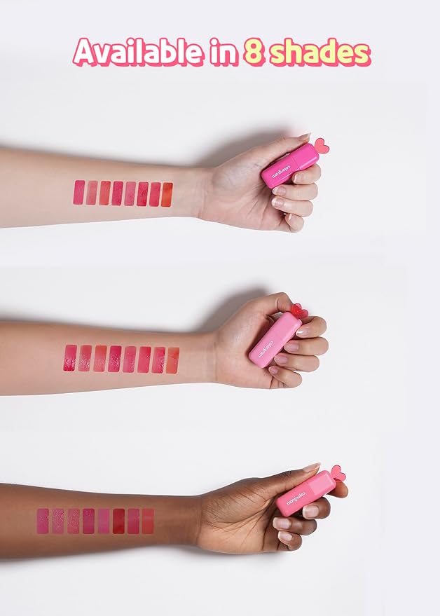 COLORGRAM Juicy Blur Tint 08 Cooling Strawberry + All In One Over-Lip Maker 01 Warm Peach Bundle