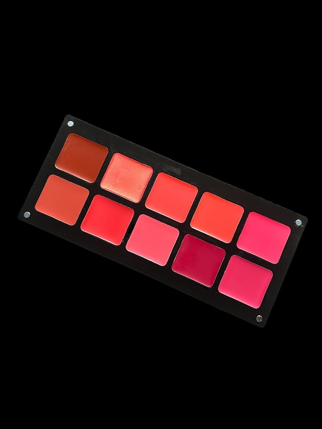 Cheeks & Lip Palette | Lipstick and Blush | Cream Formula | Reusable Magnetic Case | For All Skin Types (Reds and pinks)