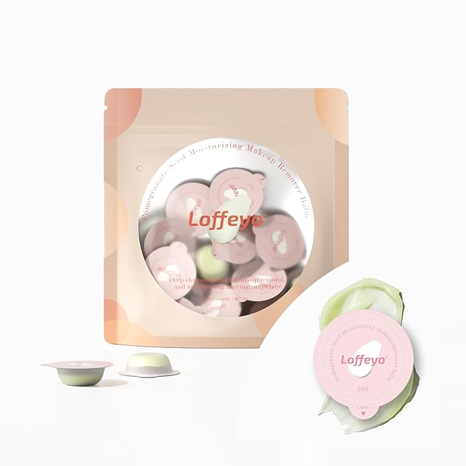 Mini Size Cleansing Balm – 30 Individually Wrapped Pods, Gentle & Hydrating with Pomegranate Extract, Leak-Proof & Travel-Friendly, For All Skin Types, Perfect for Gym, Office, and On-the-Go