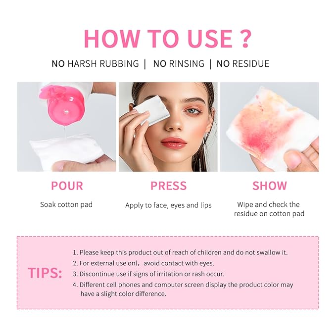NICEFACE All-in-One Micellar Cleansing Water, Hydrating Facial Cleanser & Makeup Remover, Apply to Face, Eyes and Lips - No Rinse Off, Suitable for Sensitive Skin, Vegan, Cruelty Free (100ml)