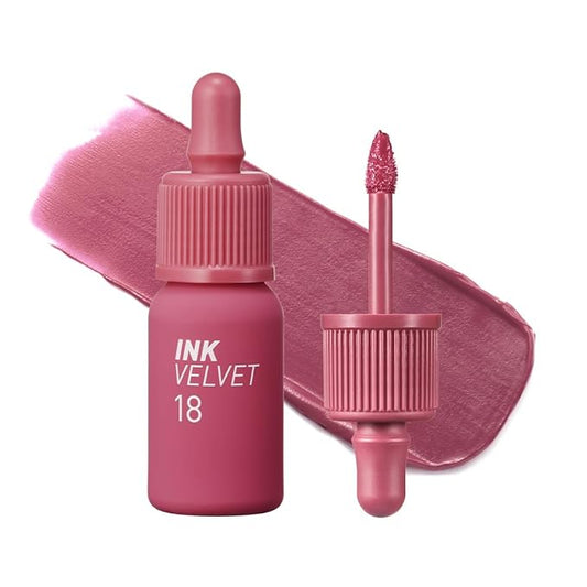 Peripera Ink the Velvet Lip Tint - High Pigment Color, Longwear, Weightless, Not Animal Tested, Gluten-Free, Paraben-Free (018 STAR PLUM PINK (NEW))