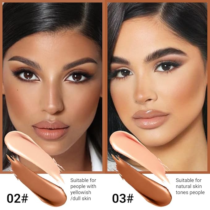 Kaely 4 Color Highlighter Contour Stick,Cream Contour Palette Kit for Beginners,Bronzer Contouring Sticks,contorno maquillaje para mujer en oferta,Concealer Stick Primer Face Makeup Brightener,02+03