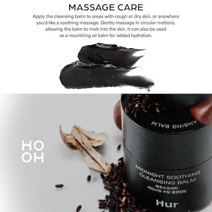 Midnight Soothing Cleansing Balm with Black Rice & Chia Seed Extracts | Hydrating & Calming Korean Skincare | 1.69fl.oz