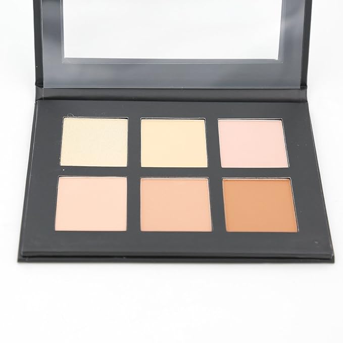 6 Color Contour Powder Kit Highlighter Sculpt Enhance Features(Light)