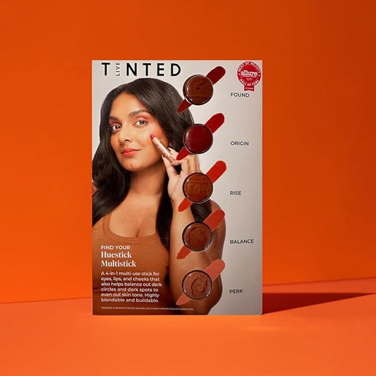 Live Tinted Huestick Sampler: Includes Ultra Creamy Multistick Shades Balance & Found and Color Corrector Shades Origin, Perk, & Rise, For Eye, Lip and Cheek, 5 Piece Sampler