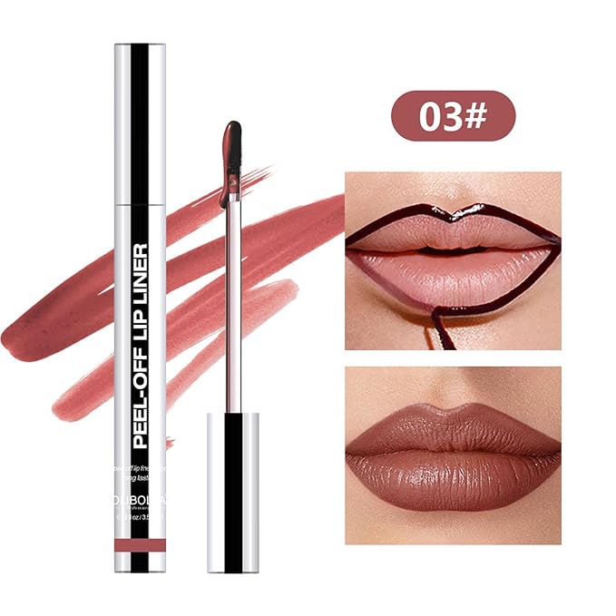 3 Colors Peel off Lip Stain Tattoo, Peel off Lip Liner Tattoo Matte Finish Lip Stain, Colors Change Lip Gloss Long Lasting Waterproof Plump Lip Makeup Gift for Women