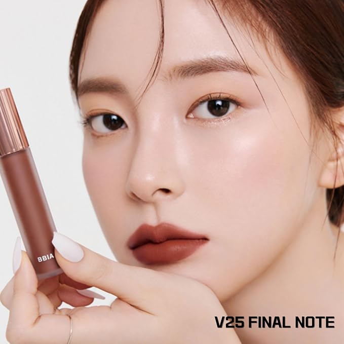 BBIA Last Velvet Tint - Soft & Creamy Matte Finish Lip Stain, Blur Effect with Velvety Texture, Long-Lasting, High Pigment, Lightweight, Non-Drying, Vegan, Korean Lip Makeup (V24 TRENDY NOTE)