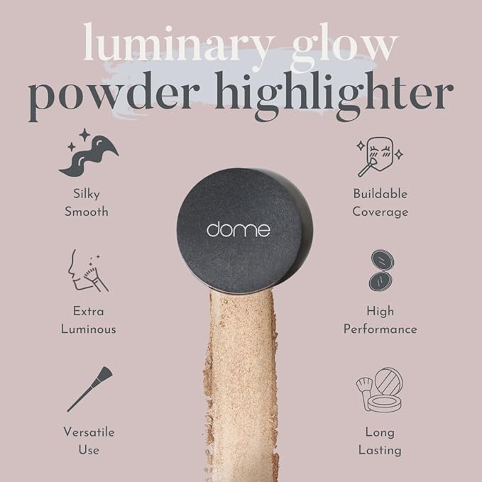 Luminary Glow Powder Highlighter - Hydrating Face Highlighter for Radiant Glow, Lightweight and Buildable Highlighter Makeup Powder, Clean Beauty Formula, Vegan and Cruelty-Free
