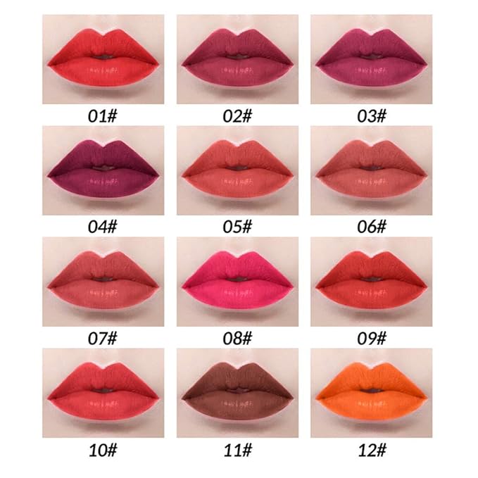 Lipliner Set Italia Deluxe 14×6×2 Vibely 12pcs Lipliner Waterproof Matte Lip Liner Pencil Lip Makeup Cosmetic Pen Set