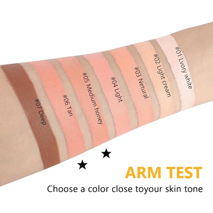 Kaely 2Pcs Pot Concealer Full Coverage Set, Under Eye Brightener Color Correcting Concealer for Dark Circles, Waterproof Foundation Face Makeup Brush Kit, Eye Ring Corrector de ojeras, 05+06