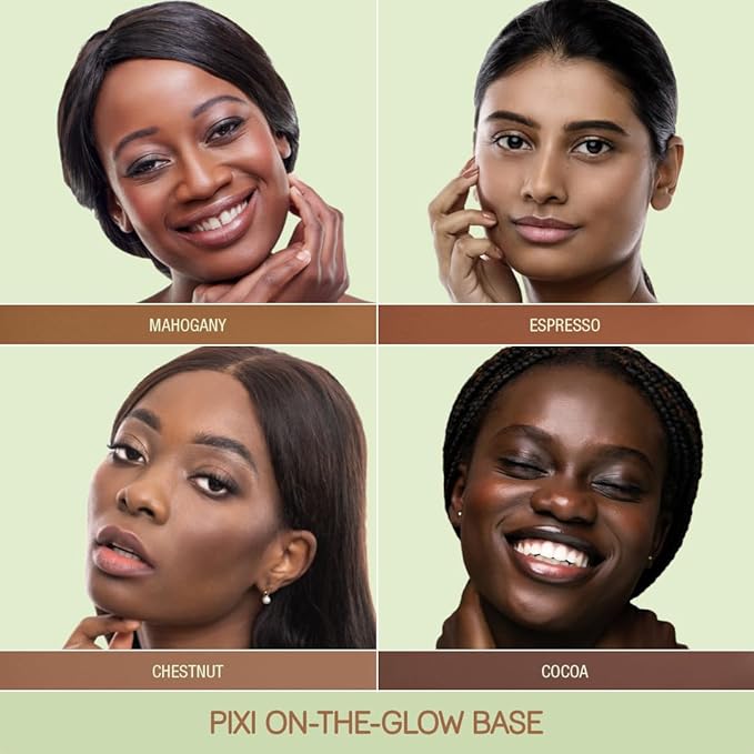 Pixi Beauty On-the-Glow Base| Tinted Moisturizer Foundation Stick | Mahogany: Deep brown, warm shade| 0.6 oz / 19g