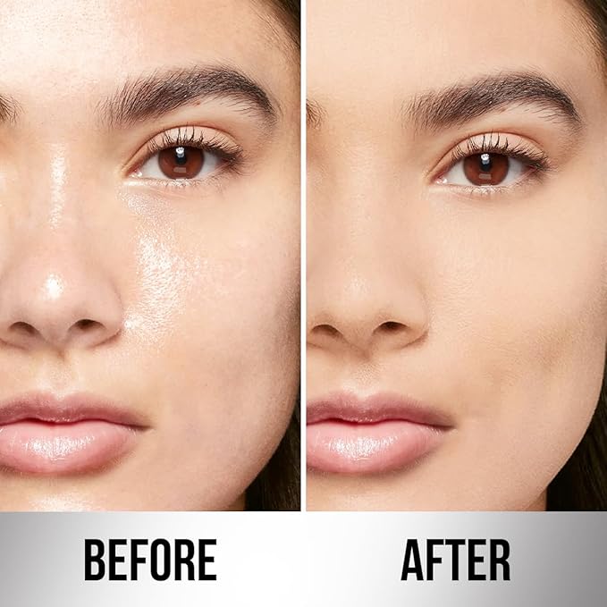 Soft Focus Makeup Powder Waterproof Oil Control Setting Powder 01 and 3D Liquid Highlighter 01, Face Cosmetics Kit, 2Pcs