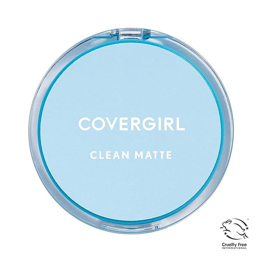 COVERGIRL Clean Matte Pressed Powder, Medium Light 535, 0.35 Oz, Pack of 1 (Packaging May Vary)