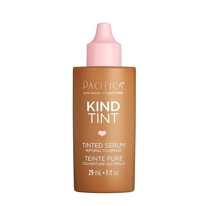 Pacifica Tinted Moisturizer – Kind Tint Serum, Lightweight Hydrating Foundation with Vegan Collagen & Hyaluronic Acid for Dewy Glow, Buildable Coverage, Vegan, 1 fl oz (Shade 06)