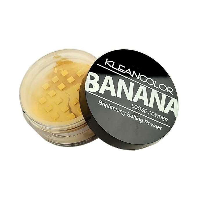 Italia-Deluxe 1 HD Pro This is Bananas Setting Powder Set & Bake Loose Powder Mattify Brighten + Free Zipper Bag