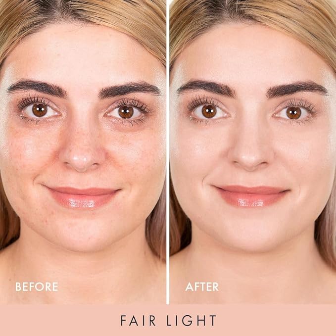 Wander Beauty Nude Illusion Liquid Foundation - Fair Light - Medium to Full Coverage Foundation - Natural Makeup with Vitamin E & Macadamia - Nude Skin Finish Blurs & Conceals - 1.01 fl oz