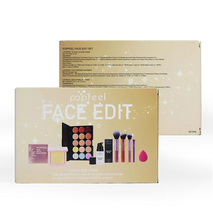 All in One Makeup Kit for Women Full Kit Girls Makeup Gift Sets Xmas Essential Bundle Include Eyeshadow Palette Lipstick Blush Concealer Eyeliner Mascara Foundation Brush Eyebrow Pencil