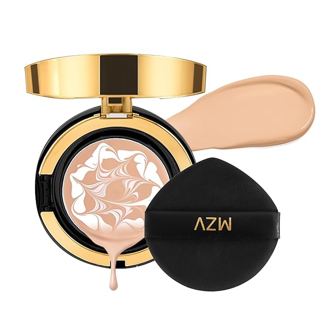 Cushion Foundation Dewy Finish, Natural Coverage,Pack of 1,Glass Skin, Long-Lasting, Lightweight, Buildable Coverage(23#Warm, 0.49ounce)