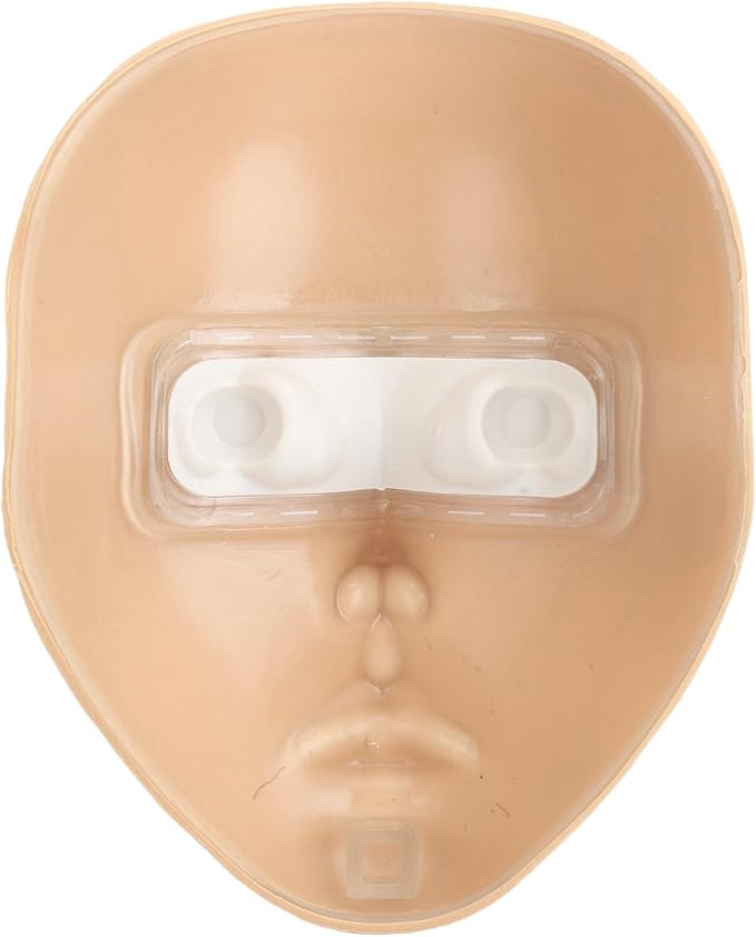 JTLB Makeup Practice Face with Plastic Stand 5D Silicone Full Face Makeup Practice BoardReusable Mannequin Tool for Beginner (White Skin)