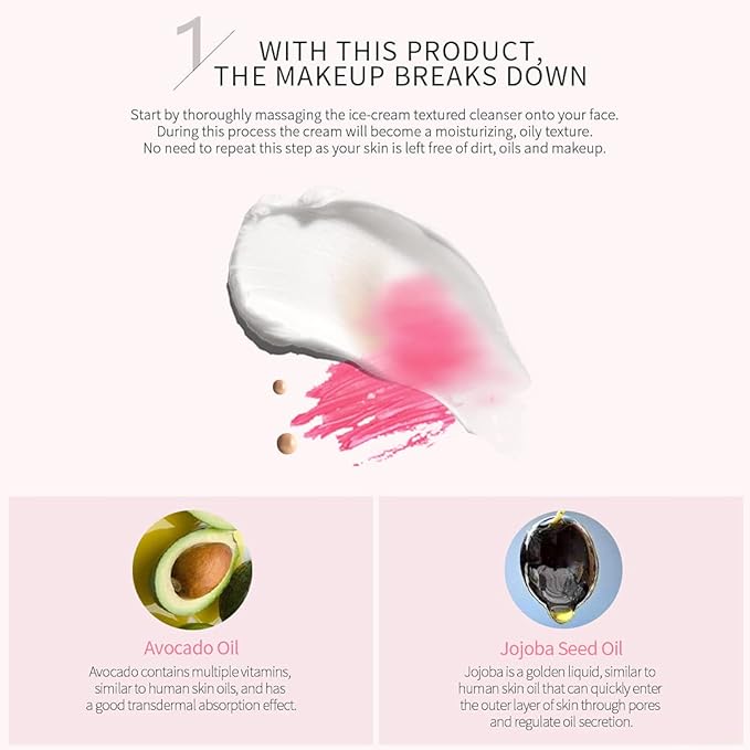 ZEESEA Ice Cream Deep Cleansing Cream, Emulsified without Oily Feeling, Safe and Non-irritating, Nourishing the Skin without Tightness