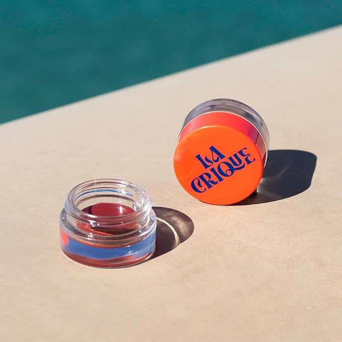 Lip and Cheek Balm - Cream Blush & Tinted Lip Balm - Infused with Hyaluronic Acid + Vitamin C - LightWeight Cream Makeup and Skincare - 99% Natural Ingredients - Vegan - Brown Red