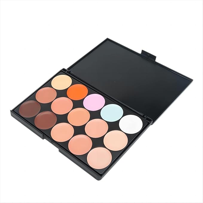 15 Colors full coverage concealer Palette,Contouring Cream,Contouring Foundation Concealer Palette - Vegan, Animal free and hypoallergenic (Z-03)