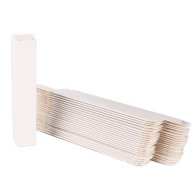 COSIDEA 50 PCS Empty Holographic siver Lip Gloss Boxes W21 xW21 xH121mm / 0.83 * 0.83 * 4.76 inch, Cosmetic Perfume Mascara Box Packaging, small Kraft Paper Box Luxury Holder Wrapping