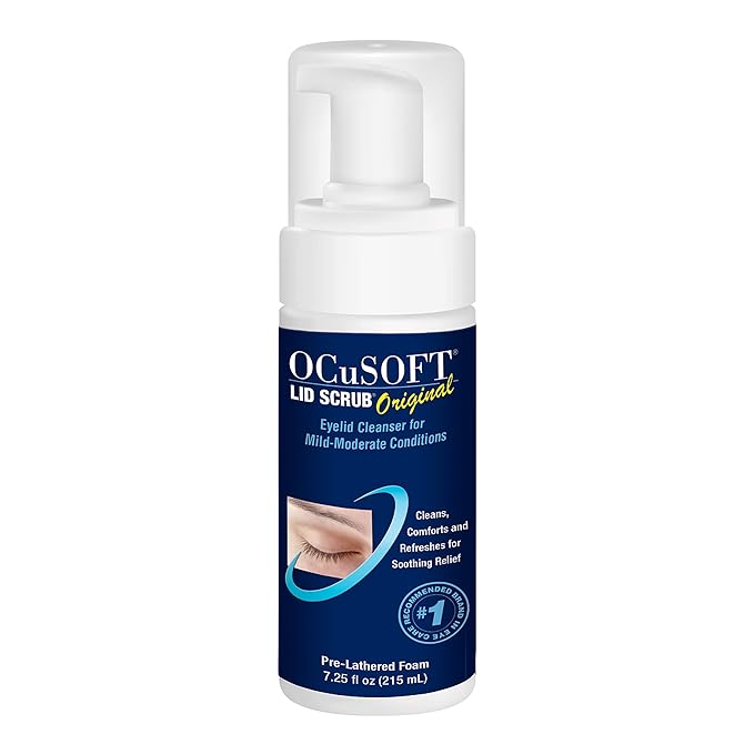 OCuSOFT Original Foaming Eyelid Cleanser - Mild Instant Foam to Remove Oil, Dust, Pollen & Makeup - 1.68 fl oz