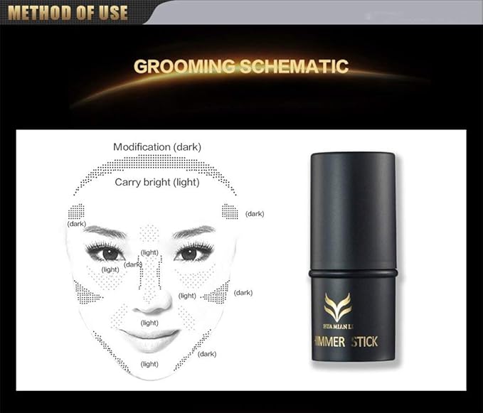 Illuminator Face Highlighter Makeup Sticks Pearl Shimmer Whitening Cream Shimmer Contouring Stick Foundation Stick Face Eye Nose Concealer Pen #1